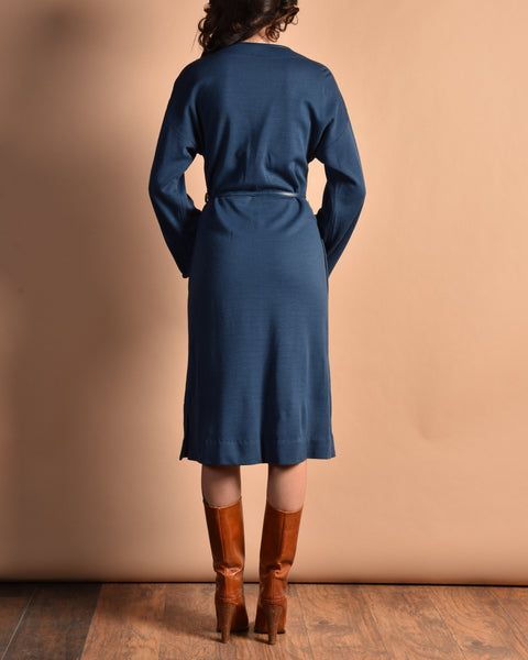 Bonnie Cashin ca. 1970 Wool + Leather Dress