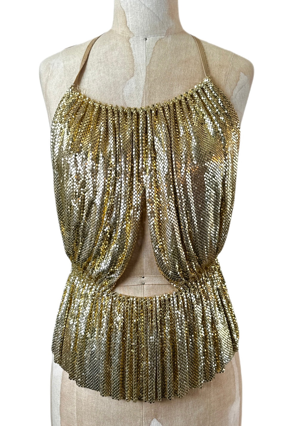 Gold Metal Mesh Top