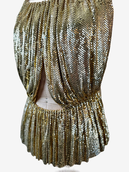 Gold Metal Mesh Top