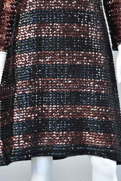 Calderón 60s Striped Sequin Dress