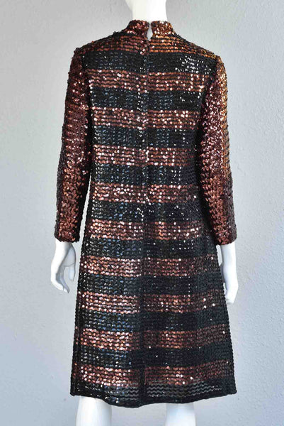 Calderón 60s Striped Sequin Dress