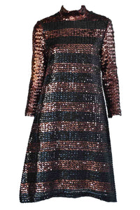 Calderón 60s Striped Sequin Dress