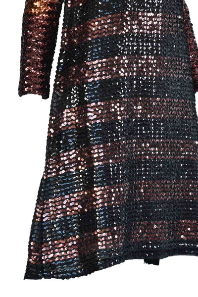 Calderón 60s Striped Sequin Dress