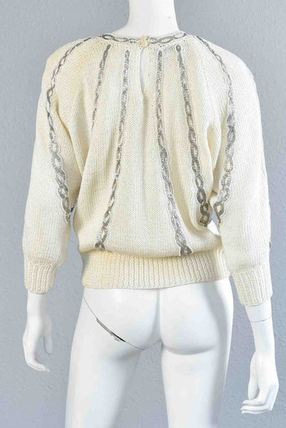 Nannell 80s Pearly Beaded Sweater