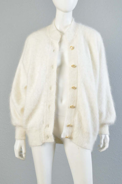 Paloma 80s Angora Cardigan Sweater