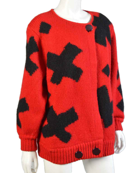 Mohair 80s Floating Crosses Cardigan