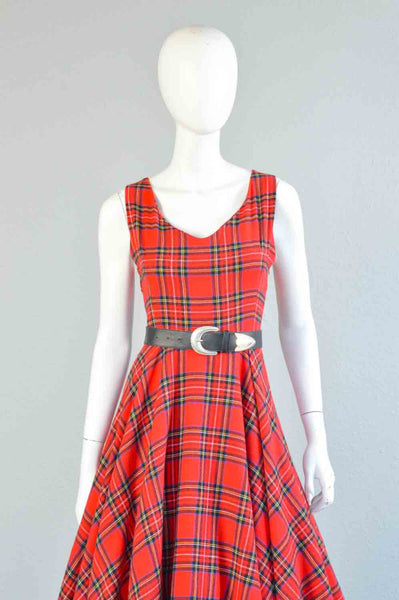 Cara Y2K Plaid Flannel Dress