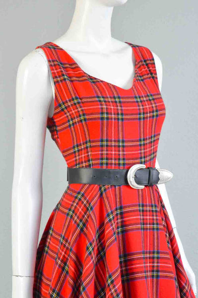 Cara Y2K Plaid Flannel Dress