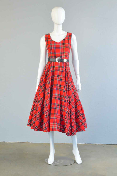 Cara Y2K Plaid Flannel Dress