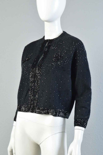 Belinda 50s Beaded Cardigan Sweater