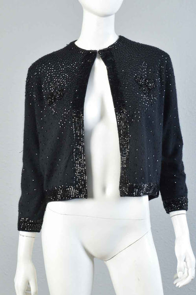 Belinda 50s Beaded Cardigan Sweater