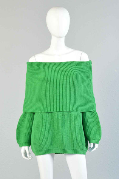 DKNY 90s Off the Shoulder Sweater