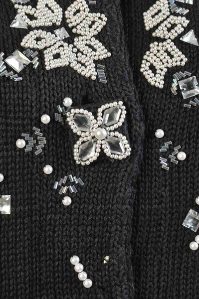 Michael Simon Heavily Beaded Cardigan Sweater