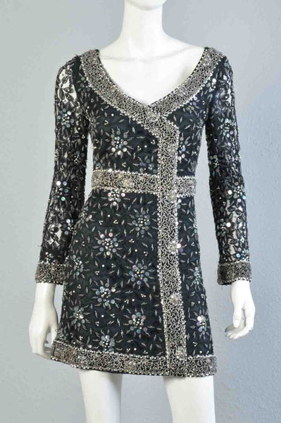 Regalia 1960s Beaded Lace Mini Dress