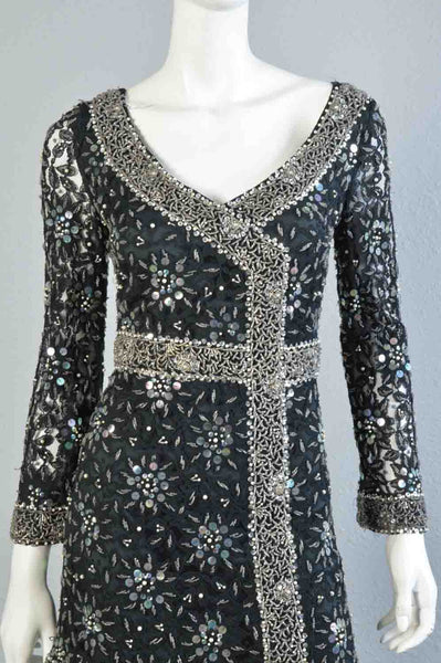 Regalia 1960s Beaded Lace Mini Dress