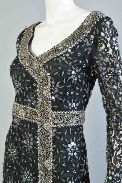 Regalia 1960s Beaded Lace Mini Dress