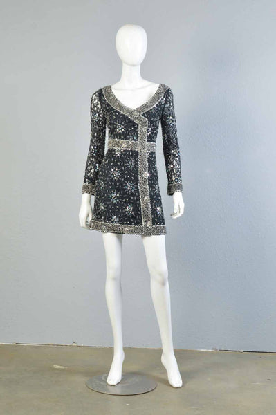 Regalia 1960s Beaded Lace Mini Dress