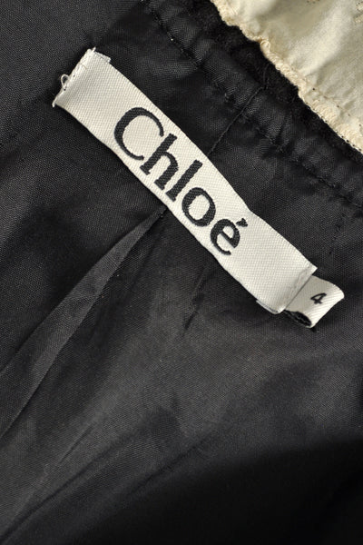 Chloe Wool + Lace Tuxedo Dress