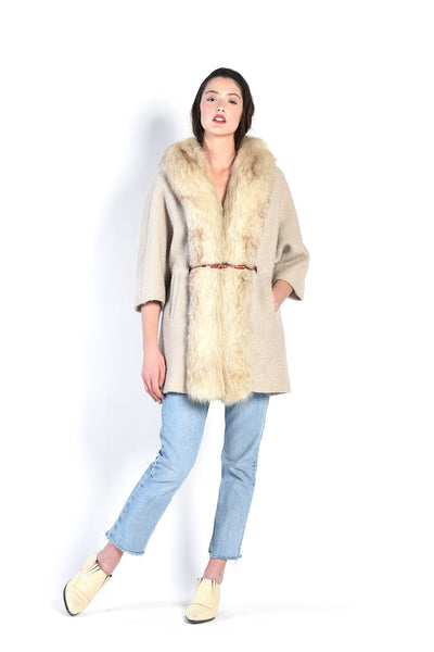 Mia 60s Wool + Fox Coat