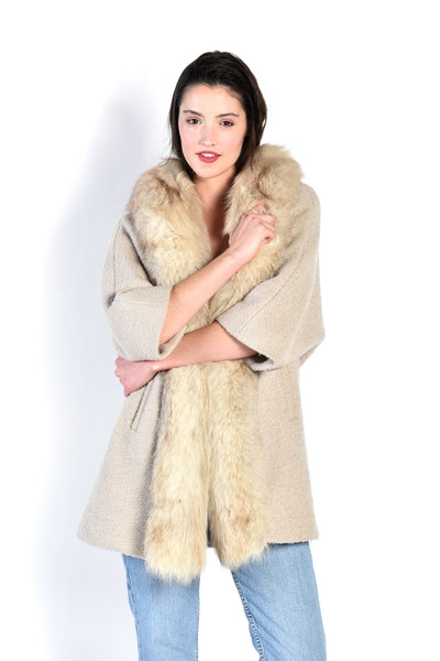 Mia 60s Wool + Fox Coat