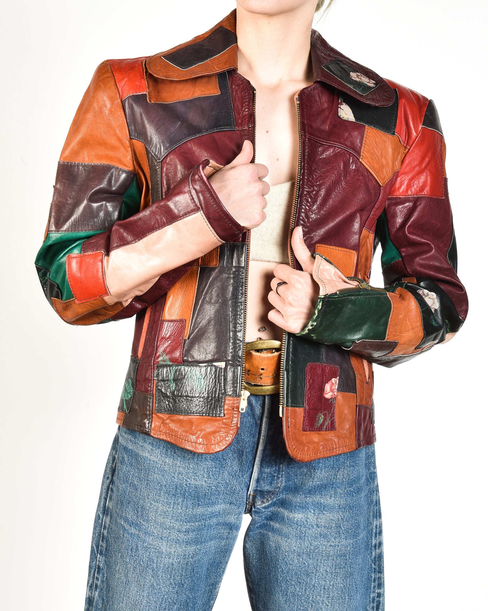 Gandalf 70s Patchwork Leather Jacket – Bustown Modern