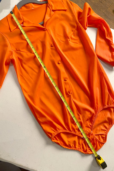 Tangerine 60s Long Sleeve Bodysuit