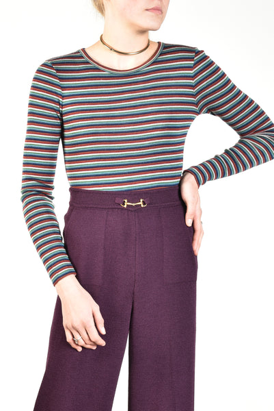 Polly 70s Striped Top