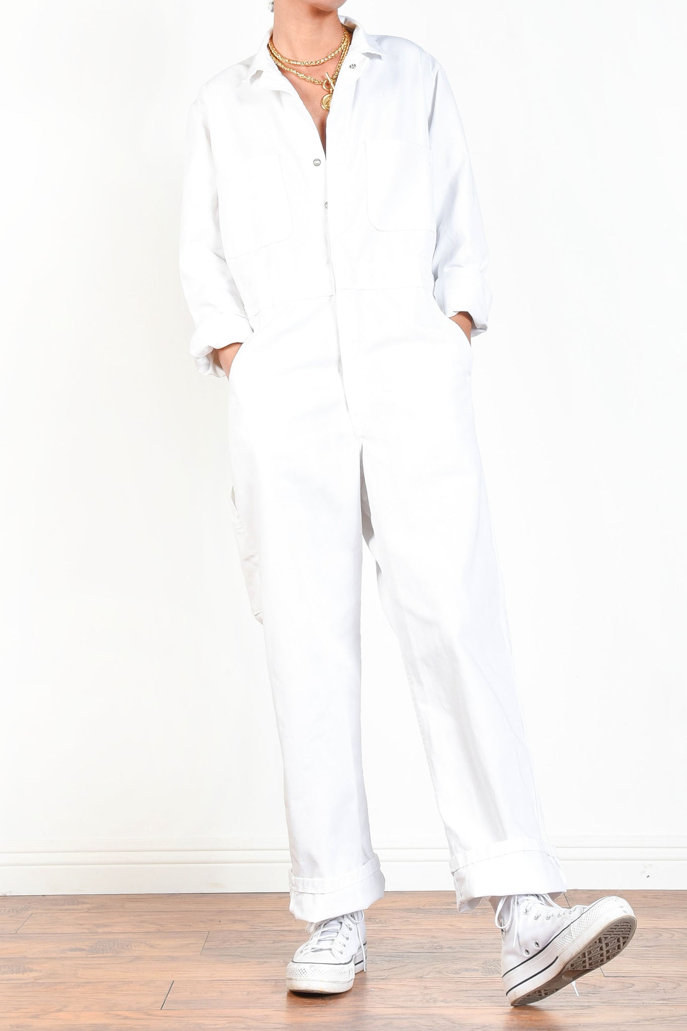 White Denim Jumpsuit – Bustown Modern
