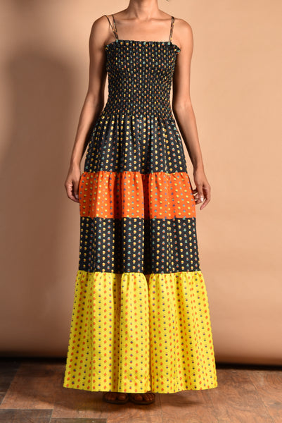 Zola 70s Autumn Print Maxi Dress