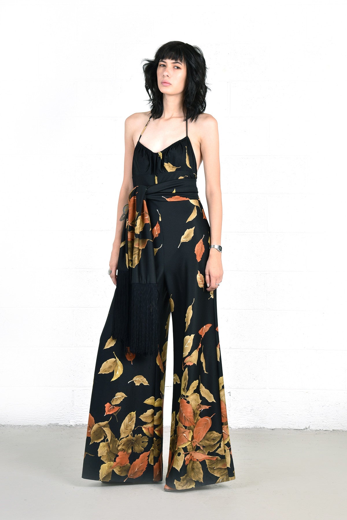 Gusty Falling Leaves Jumpsuit & Scarf