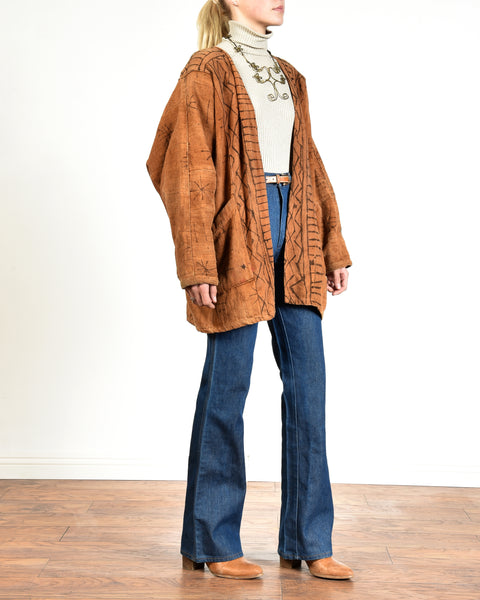 Grace Mudcloth Hand Dyed 80s jacket