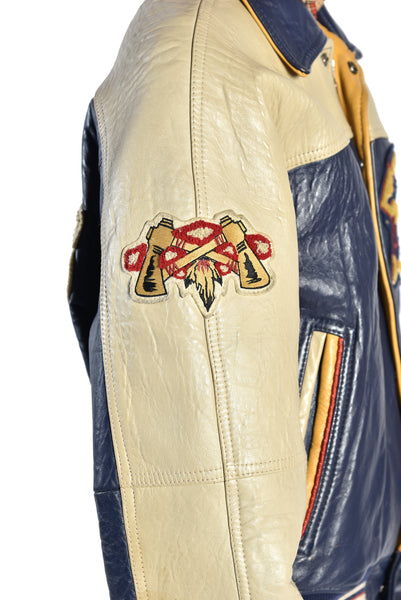 Molina Sioux Chiefs Leather Baseball Jacket