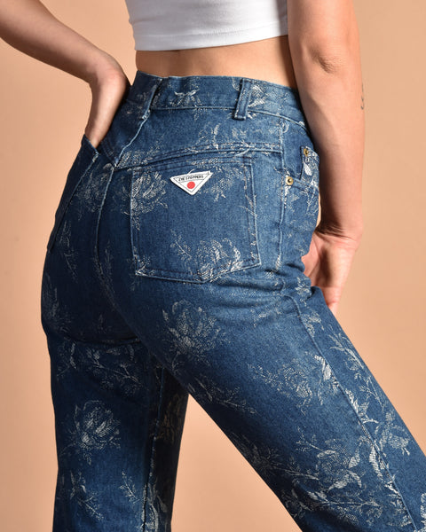 Eye Stoppers 1980s Floral Jeans