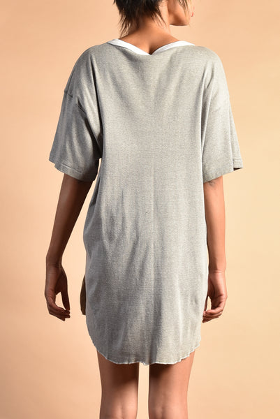 Grey 80s Surf Naked T-shirt Dress