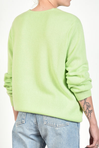 Ralph Lauren Y2K Chartreuse Cashmere Sweater
