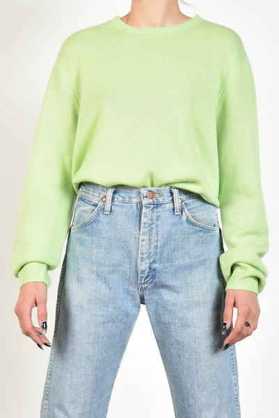 Ralph Lauren Y2K Chartreuse Cashmere Sweater