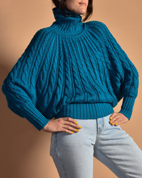 Vicki 80s Batwing Turtleneck Sweater