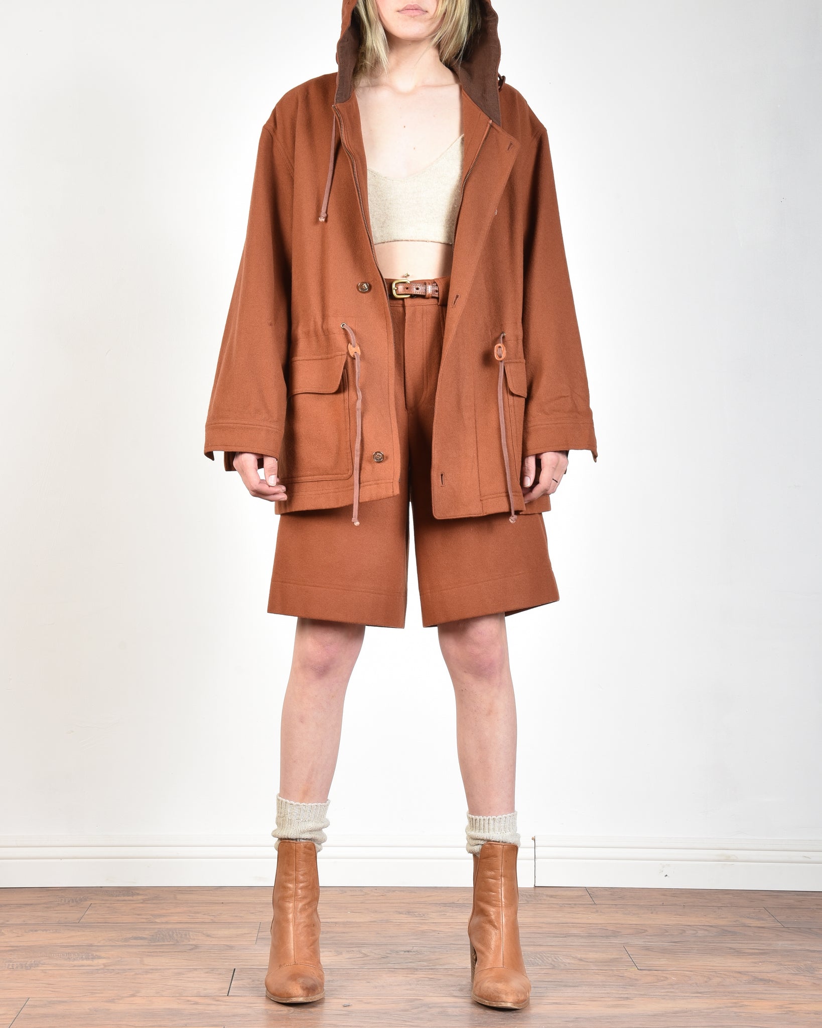 Odhran 80s Wool Coat + Shorts Set