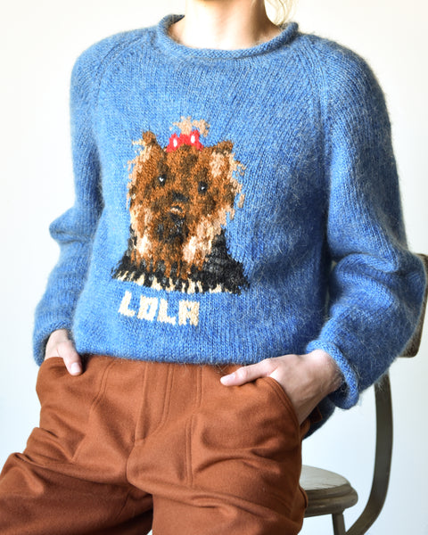 Lola The Yorkie Hand Knit Sweater