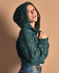 Cory 1990s Hooded Mohair Jumper