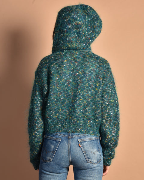 Cory 1990s Hooded Mohair Jumper