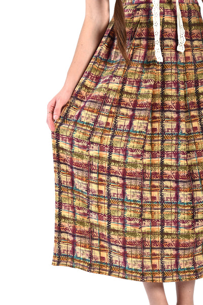 Chasette Graphic Silk Skirt