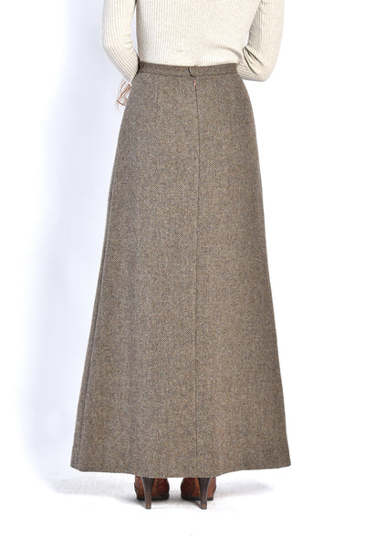 Erika 1960s Wool Maxi Skirt