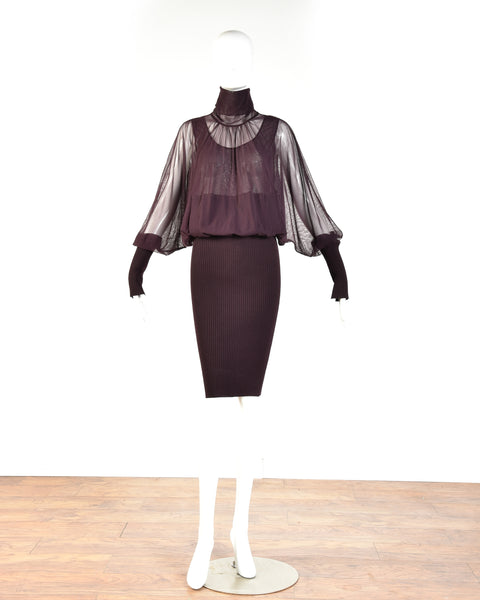 Gaultier 80s Mesh Bodycon Dress