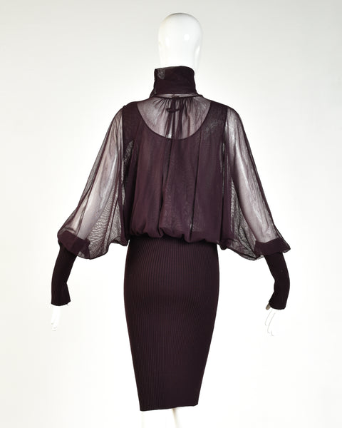Gaultier 80s Mesh Bodycon Dress