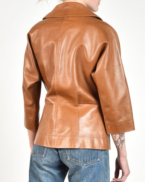 Narciso Rodriguez Lamb Skin Leather Jacket