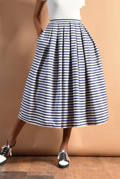 RARE Michael Kors S/S 1990 Striped Cotton Skirt