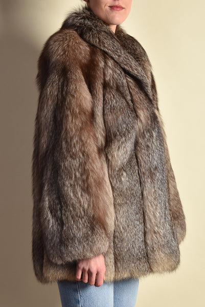 Elaine Silver Fox Fur Coat