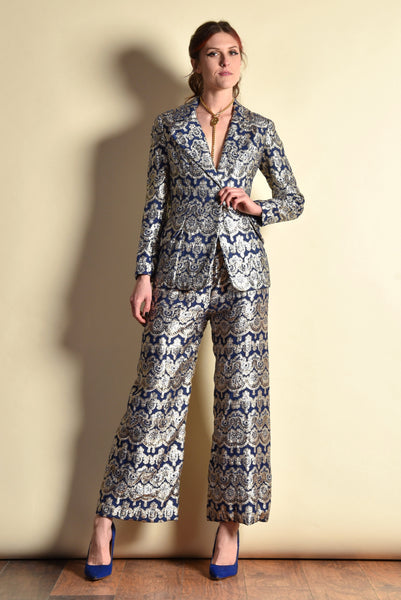 Cleopatra's 1960s Silk Brocade Pantsuit