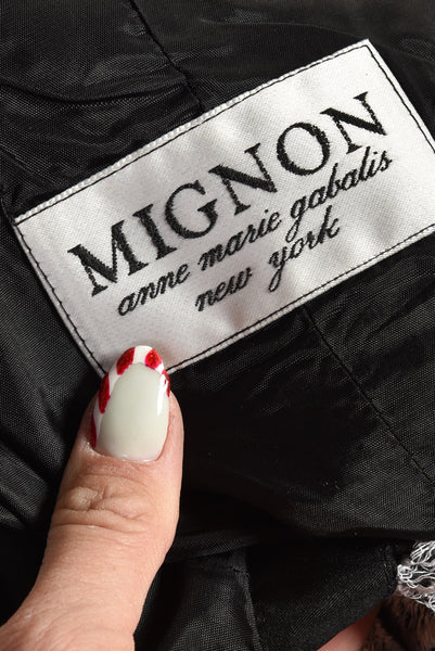 Mignon 1980s Embroidered Mini Dress